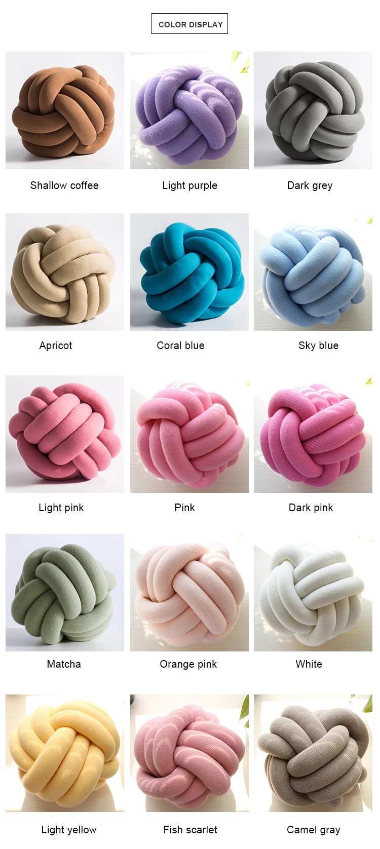 product dst cute colorful soft acrylic knitted throw knot pillow for sofa and home decoration bed cushions-57