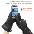 Rechargeable Electric Battery Heating Gloves Battery Operated Waterproof Touchscreen Keep Warm Heated Gloves
