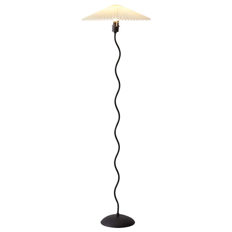 2025 Vintage Pleated Umbrella Floor Lamp Living Room Bedroom LED Decorative Vertical Floor Lamp