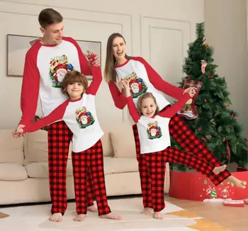 2022 New Arrival Print Christmas Pajamas Set Matching Christmas Pajamas For Family