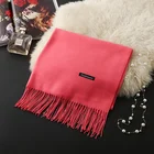 Shawl Custom Women's Solid Color Warm Scarf Long Fringed Cashmere Scarf Shawl Woman Shawl Scarf Winter Woman