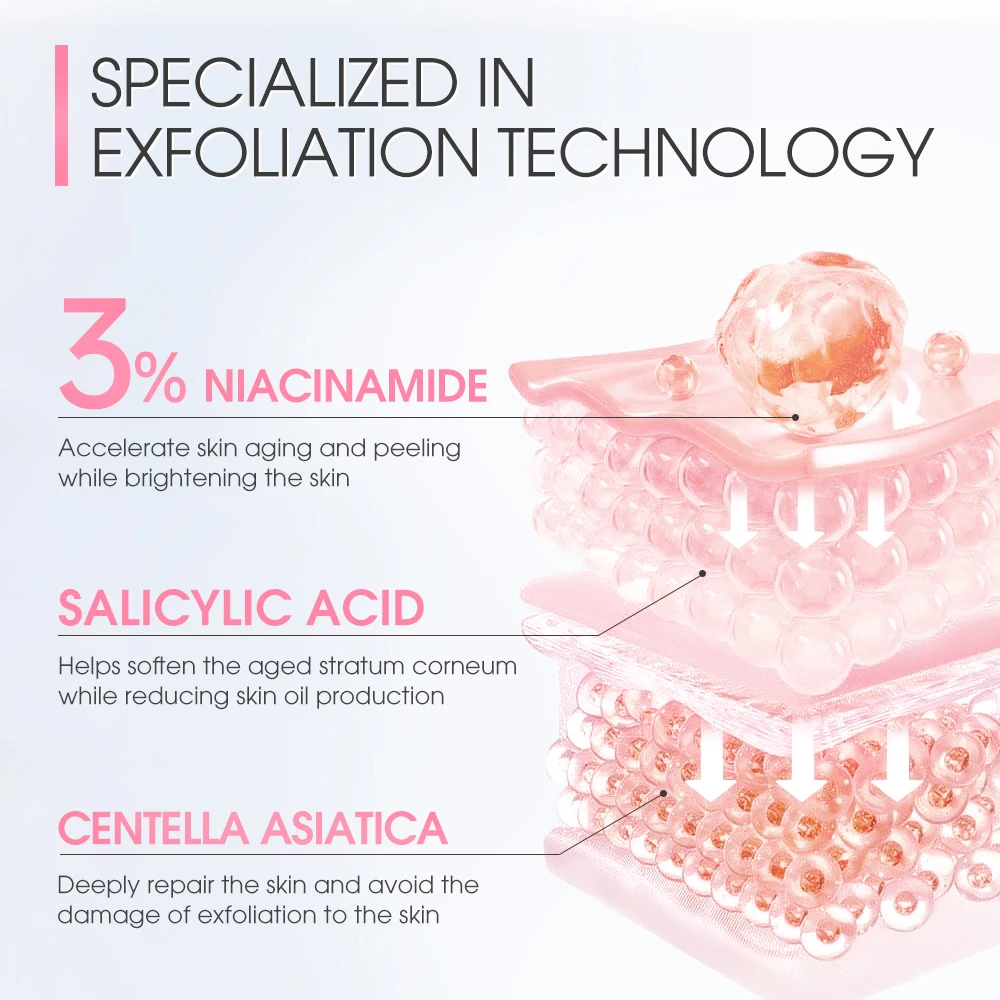 SKINEVER Niacinamide Exfoliating Gel Facial Cleanser With Centella for Deep Cleansing Skin and Remove Dark Skin Tone