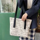 Bag School Bags New Style Cotton Canvas Bag With Printing Custom Reuseable Cotton Handled School Shopping Bags