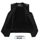 Vests Leather Vest Multi Pocket Vests Men Leather Motorcycle Vest Men's Vests