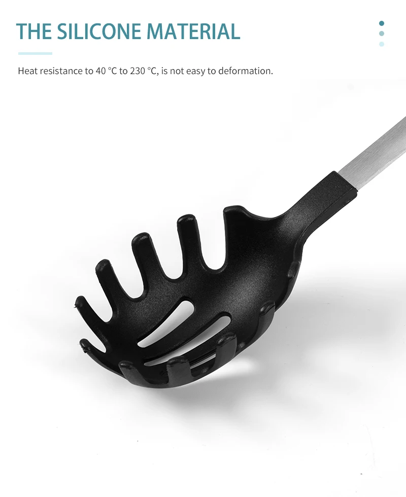 Wholesale Popular 12 Piece Kitchen Accessories Set Cook tools Heat Resistant Nylon Utensil With Stainless Steel Kitchenware