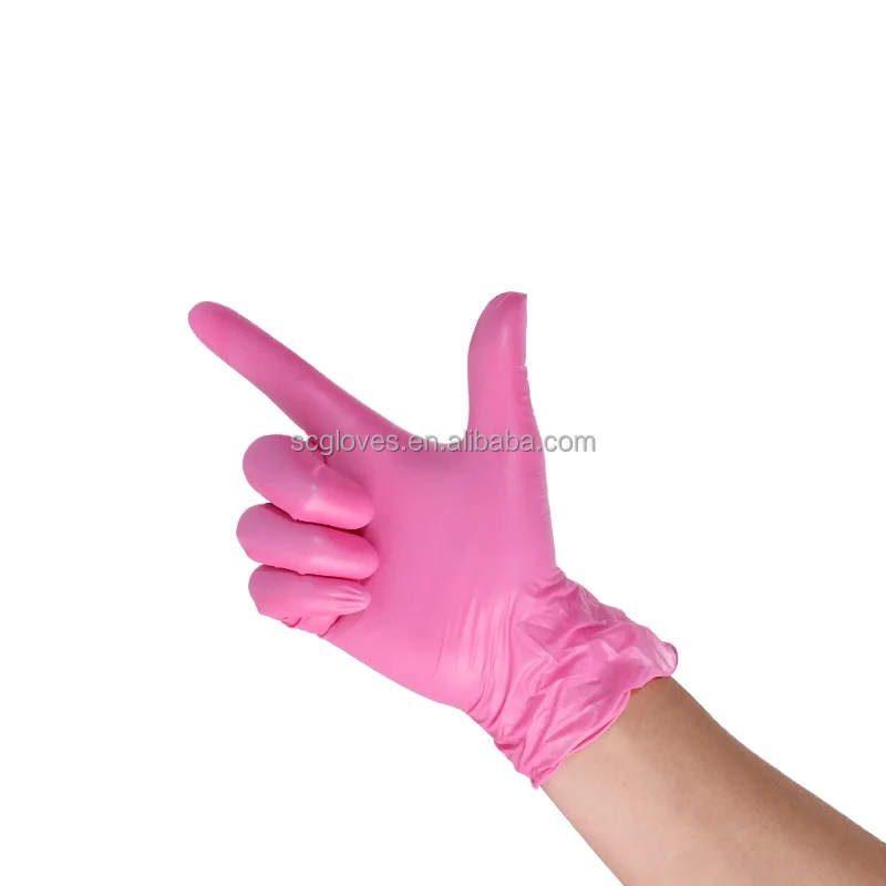 pink lab gloves