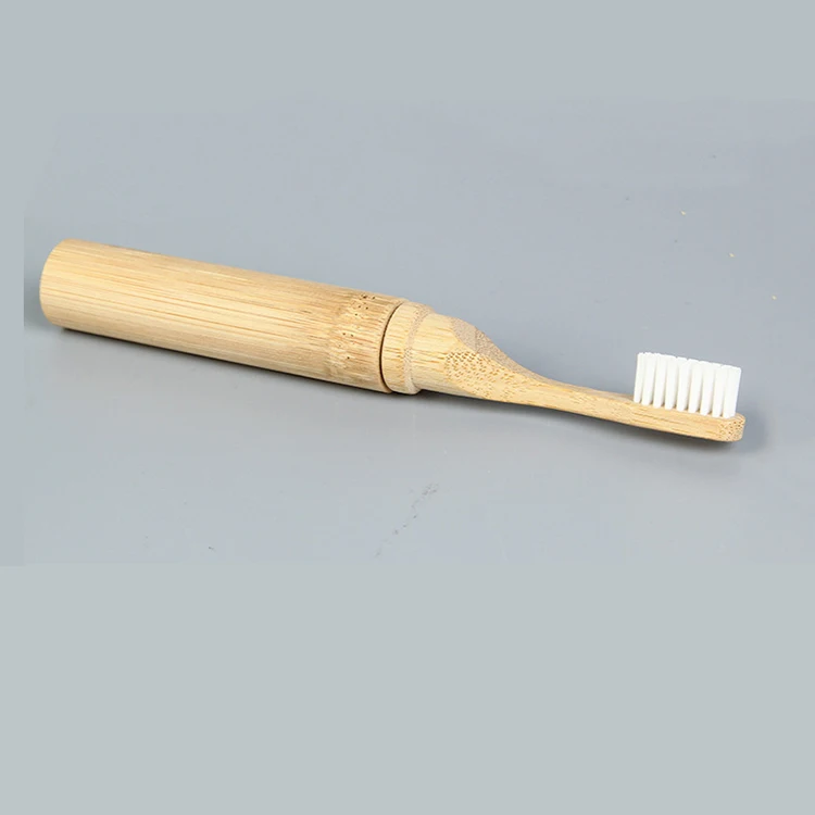 Wholesale Custom Logo Wooden Detachable Toothbrush Charcoal Bamboo Toothbrush Soft Bristles With Travel