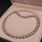 Pearl Necklace Pearlpearlpearl 10mm 8mm Shell Pearl Necklace Beads Necklace Handmade Channel Pearl Necklace