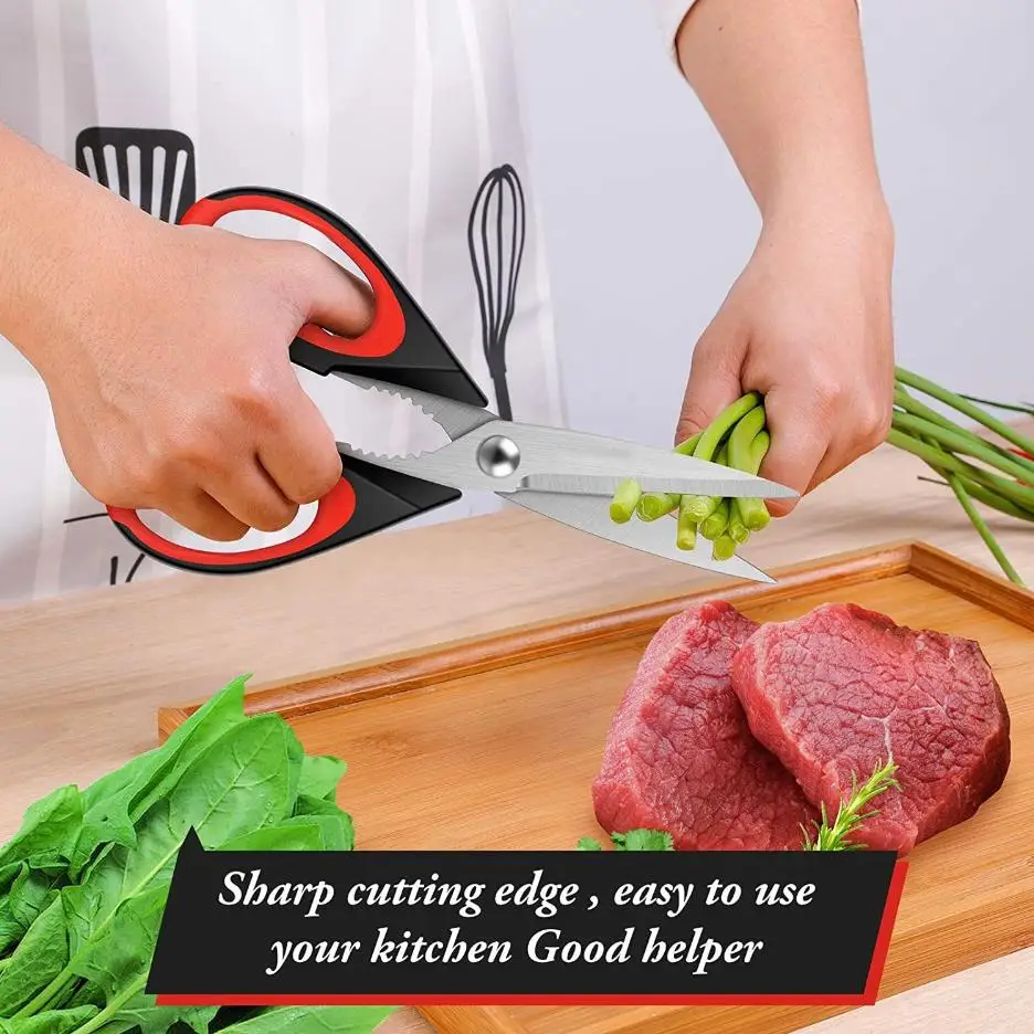 Hot Selling Multipurpose Stainless Steel Sharp Meat Scissors Kitchen Gadget Food Scissor Kitchen Gadget Scissor