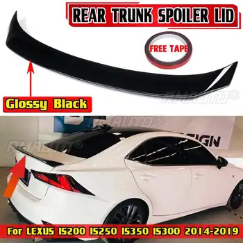 Black/Carbon Fiber Look Car Rear Trunk Spoiler Lip For LEXUS IS200 IS250 IS350 IS300 2014-2019 AR Style Rear Boot Spoiler Wing