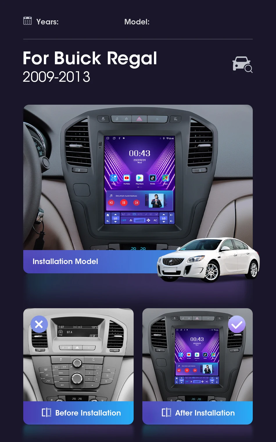 Carmitek Android Car Radio Multimedia Player For Opel Insignia Buick