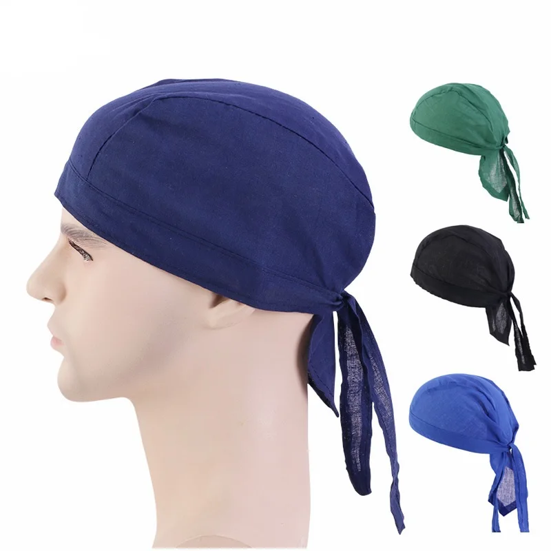 Unisex Polyester Bandana Durag Headwear Plain Color Du Rags Cotton Durags Men Multifunctional Adult Outdoor Cycling Accessory