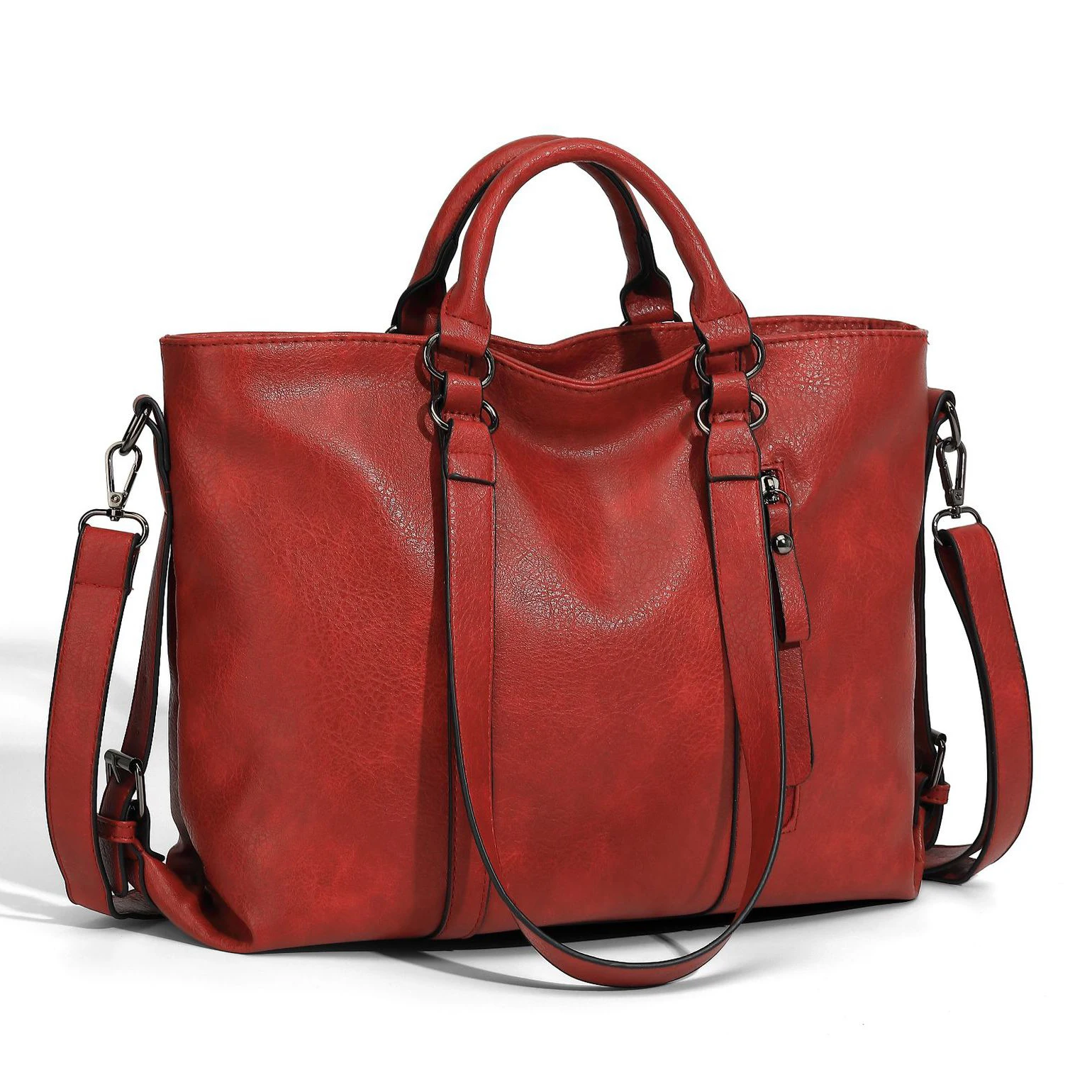 Vintage Large Capacity Women's Handbag Fashion Leather Shoulder Messenger Bag Luxury Female Tote Bag