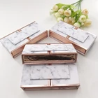 Eyelash 2021 Private Lable Custom Lashbox Lash Case White Marble Eyelash Box