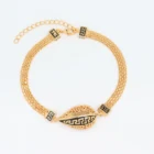 Gold Bead Fashion Saudi Arabia Style 24k Gold Plated Bracelets Hollow Bead Bracelets Jewelry Manufacturer