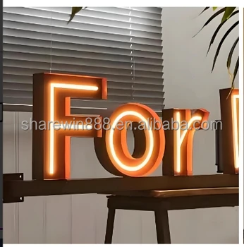 Sharewin Hot sale Custom 3d led letter sign, Cafe Neon sign Wall mounted Led flex neon light Advertising sign