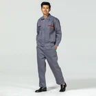 Logo Uniform Custom Logo Cotton Polyester Outdoor Unisex Uniform Grey Overalls Working Clothes