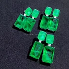 Stud Earrings Stud Earring Hot Sale 925 Sterling Silver Emerald Gemstone Stud Earrings