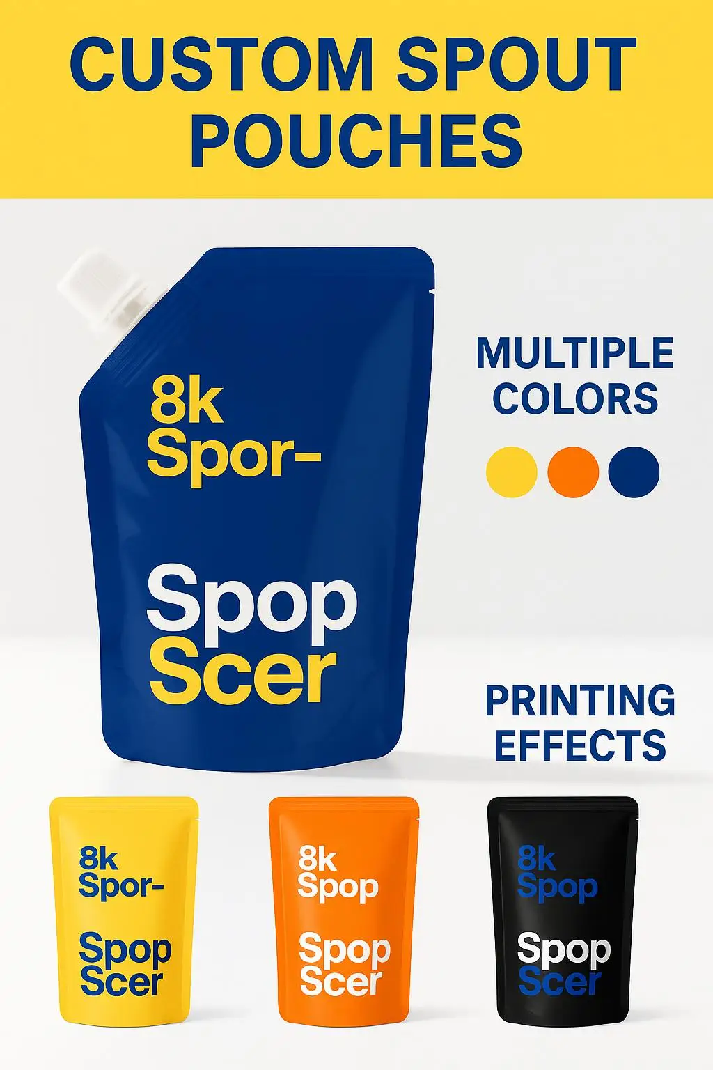 Stand Spout Pouch for Liquid Condiments Beverage Packaging PET/AL Plastic for Food Water Soda Wine Jelly Screen Printing Surface - detail 4