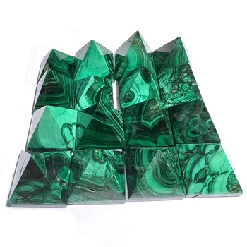 Wholesale High Quality Hand Carve Malachite Crystal Quartz Pyramid For Decoration