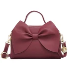 Unique Design Luxury Women Soft Pu Leather Shoulder Crossbody Handbags Bowknot Messenger HandBags For Lady