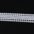 Round Bead Strand Factory Wholesale 4-5mm Natural White Round Shape Freshwater Pearls Bead Strand