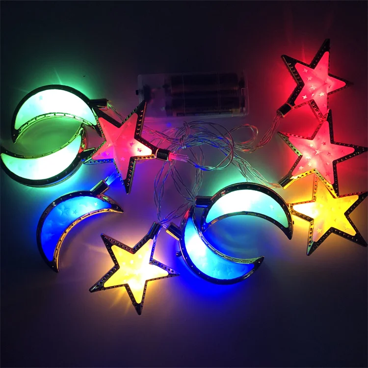 Festival Events Home Party decor golden palace Patio Decorative Beautiful Kerosene Shaped Muslim Ramadan led string light