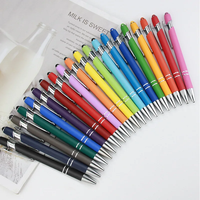 Promotional Novelty Touch Metal Aluminium customized pen Ball Point Pen Ballpoint pens