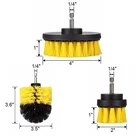 2/3.5/4 Inch Electric Drill Attachment Kit Power Scrub Clean Nylon Brush For Carpet Glass Car Tires