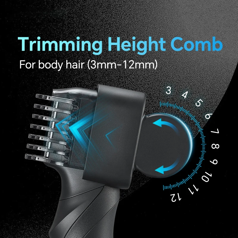 Men's Full Body Water Wash Shaver Set Multi-Functional Electric Hair Trimmer Waterproof Body Groomer supplier