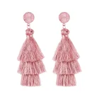 Earrings Wholesale Bohemian Jewelry Boho Dangle Statement Drop Earrings Long Colorful Tassel Earrings Women