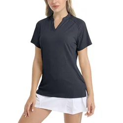UPF50+ Fishing Shirt  V-neck Short Sleeve T-shirts Sun Protection,UV Outdoor Running Shirts&Tops,Sports Fitness Shirts