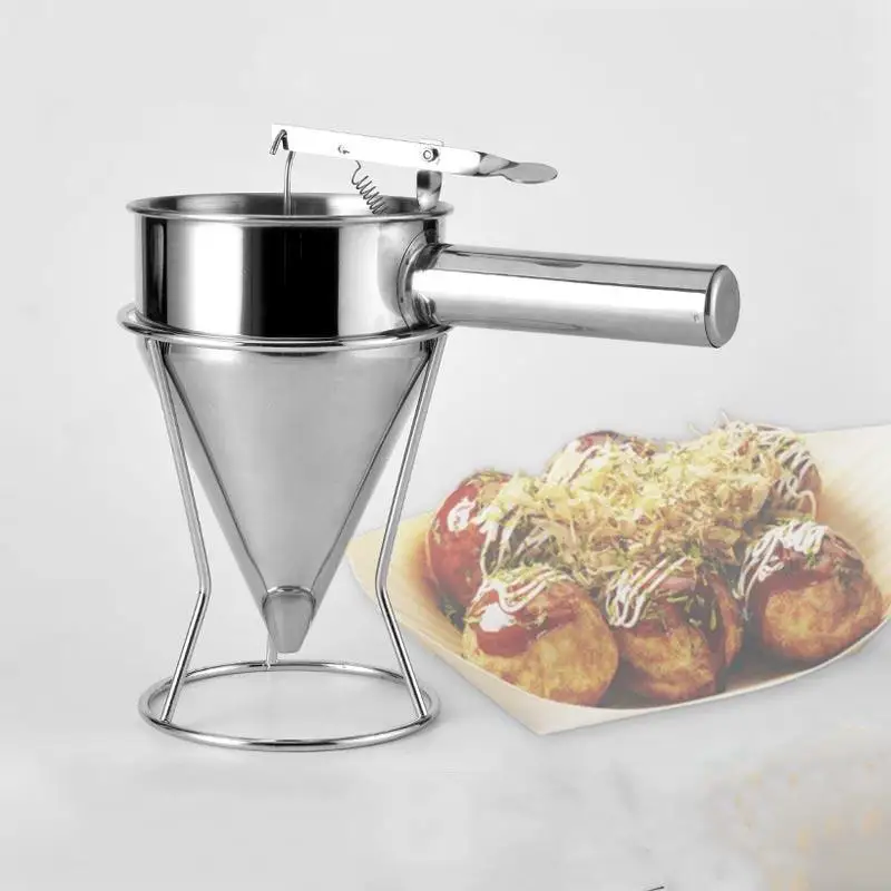 Stainless Steel Kitchen Utensils for Cooking Separating Funnel Strainer Dispenser for Candle Making Cake Takoyaki