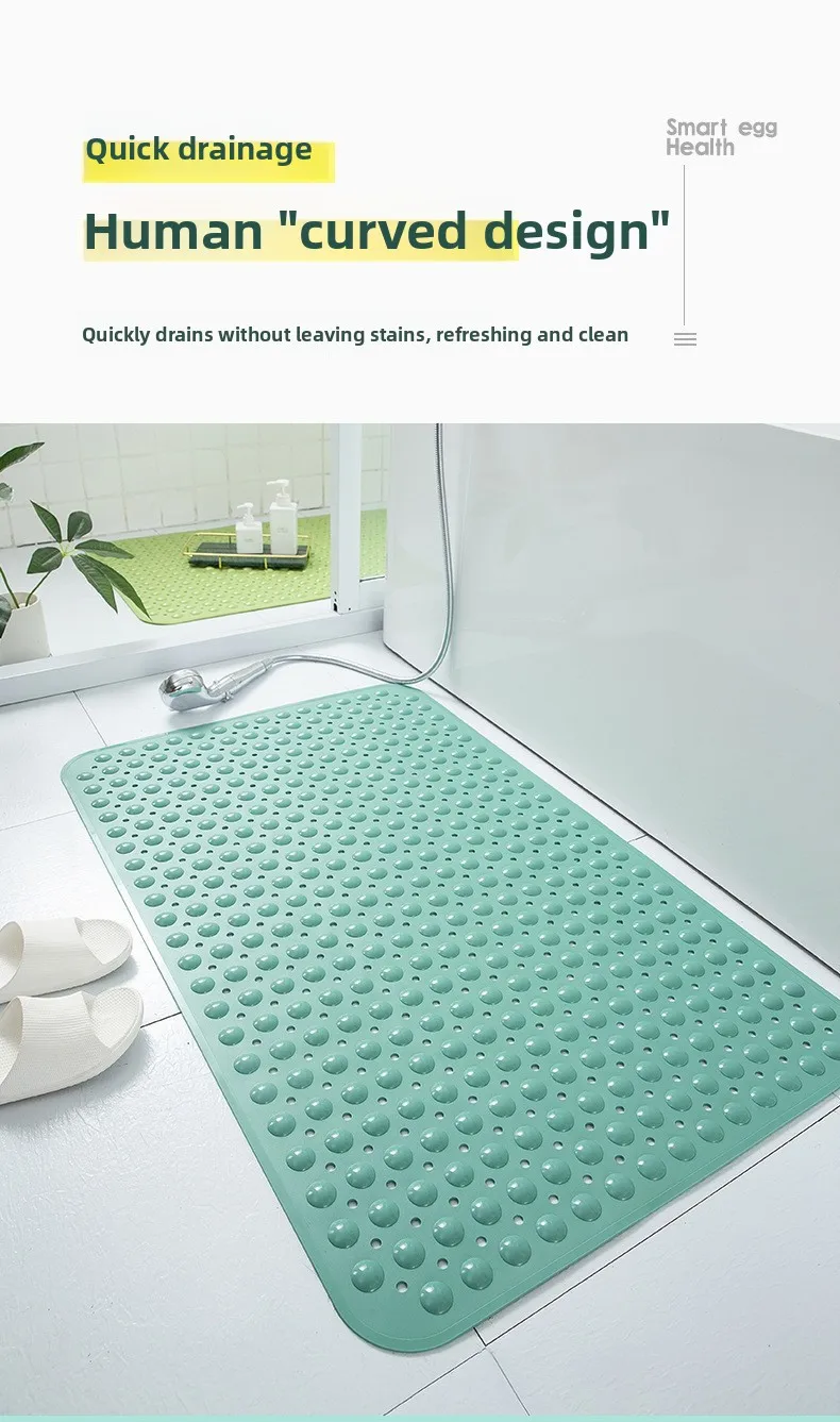 Bathroom Solid Machine Made Anti-Slip Silicone Bubble Massage Floor Mat Eco-Friendly Modern Design Anti-Fall Shower Mat manufacture