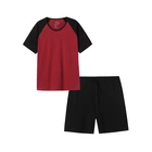 Sleepwear New Cotton Mens Summer Soft Shorts Leisure Suits Night Wear Men Sleepwear