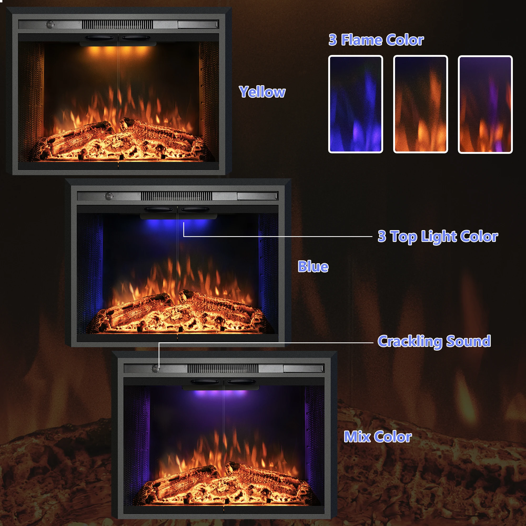 Electric Fireplace, 120V, 750W - detail 18