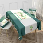 Table Cloth Hot Festival Tablecloth Cartoon Elk Linen Tablecloth Rectangular Home Coffee Table Cloth
