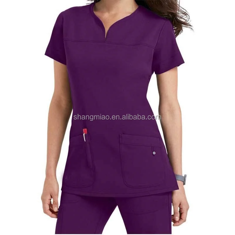 Factory Custom Pink Jogger Zipper Set Soft Super Stretch Stretch Womens Uniform Medical Care Wear Beauty Salon Scrub