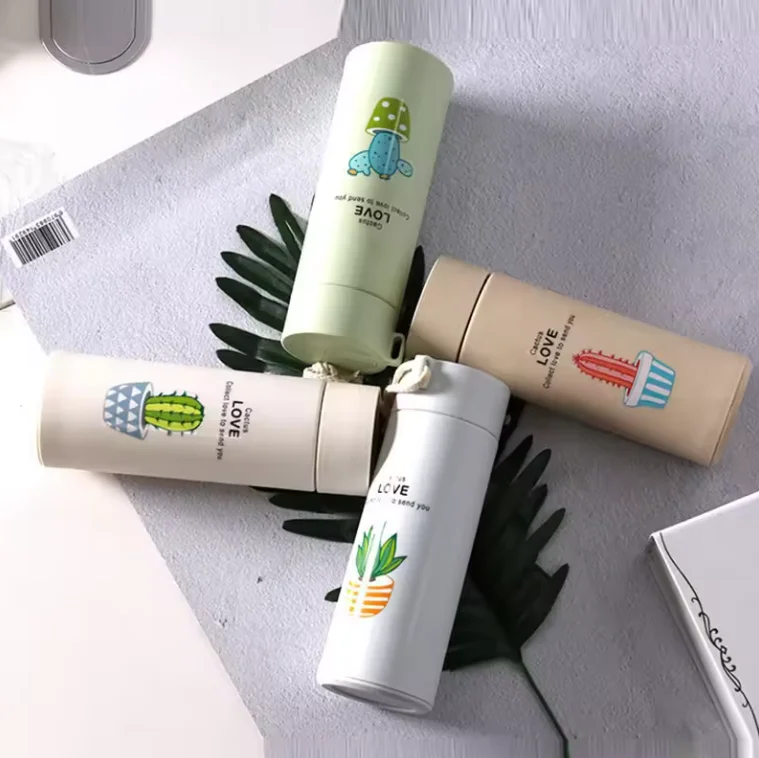 Reusable Insulated Water Bottle Travel Mug Vacuum Insulated Double Layer Water Food Grade Glass Bottle