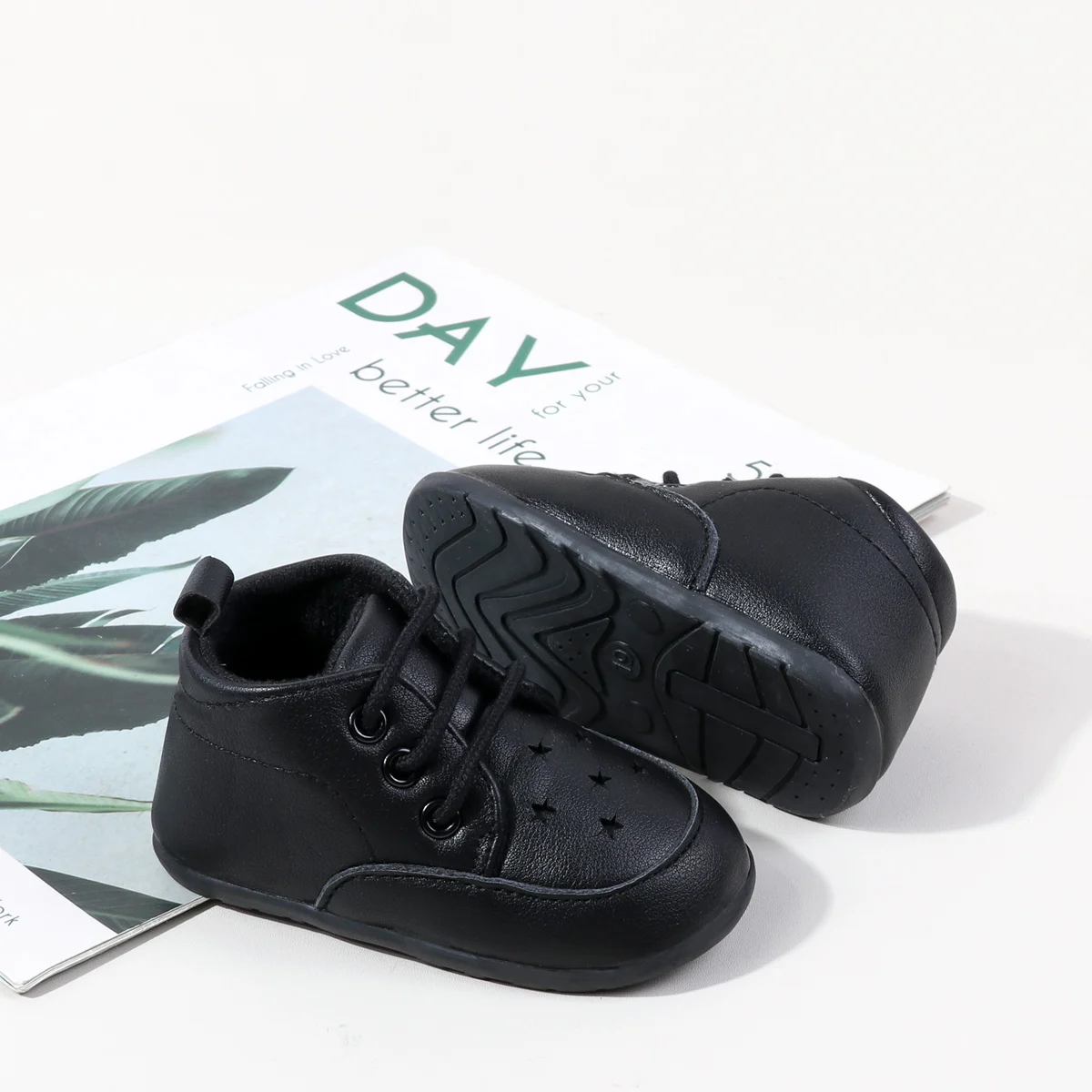 Wholesale Solid Pu Leather Toddler Baby Boy Shoes Casual Boy Shoes 0-12 Months supplier