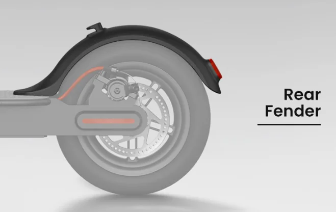 rear fender mudguard for xiaomi m365 eu warehouse scooter parts wholesale-4