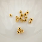 Beads Bead 14K Gold Plated Brass Smooth Beads Isolation Bead Bracelet Accessories
