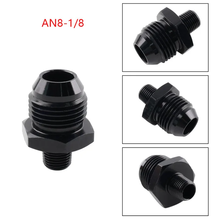 Car Straight An Flare Male To Npt Pipe Adapter Hose Fitting Bare