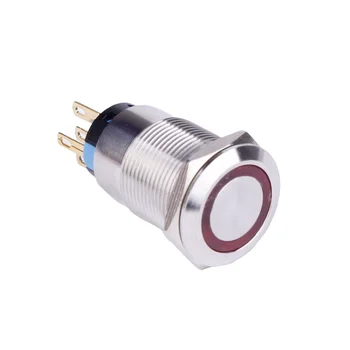 Haboo 19mm Momentary Push Button Switch With Waterproof On Off Metal