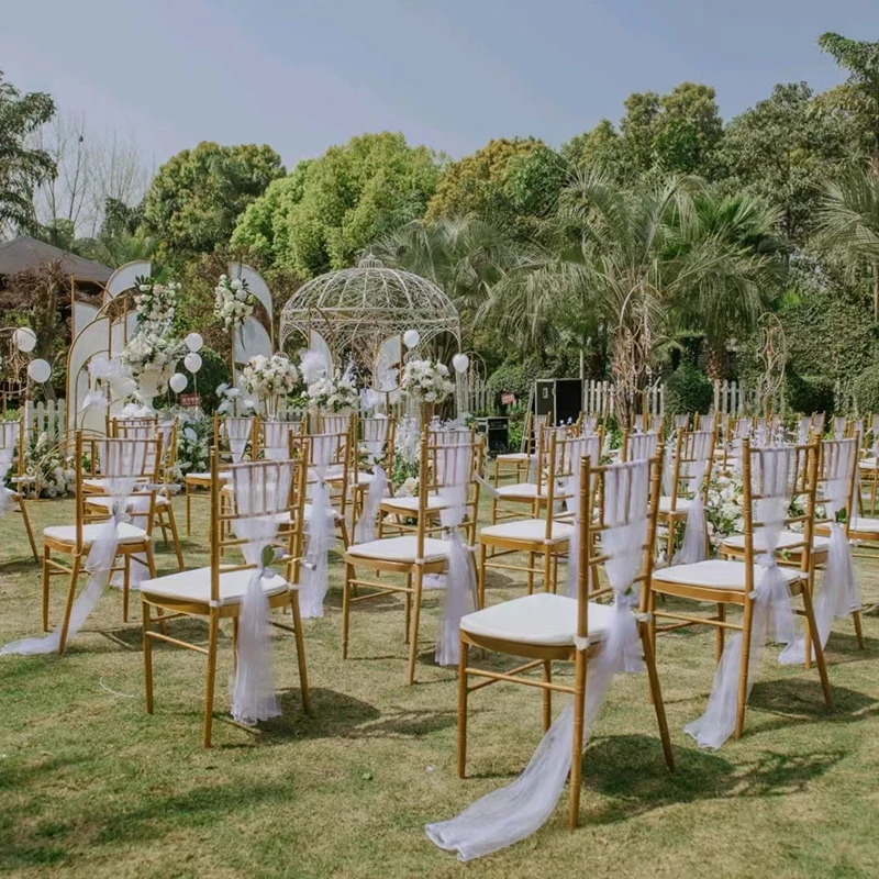 Hot Selling Hotel Stacking Metal Wedding Chiavari Chair Tiffany Chair