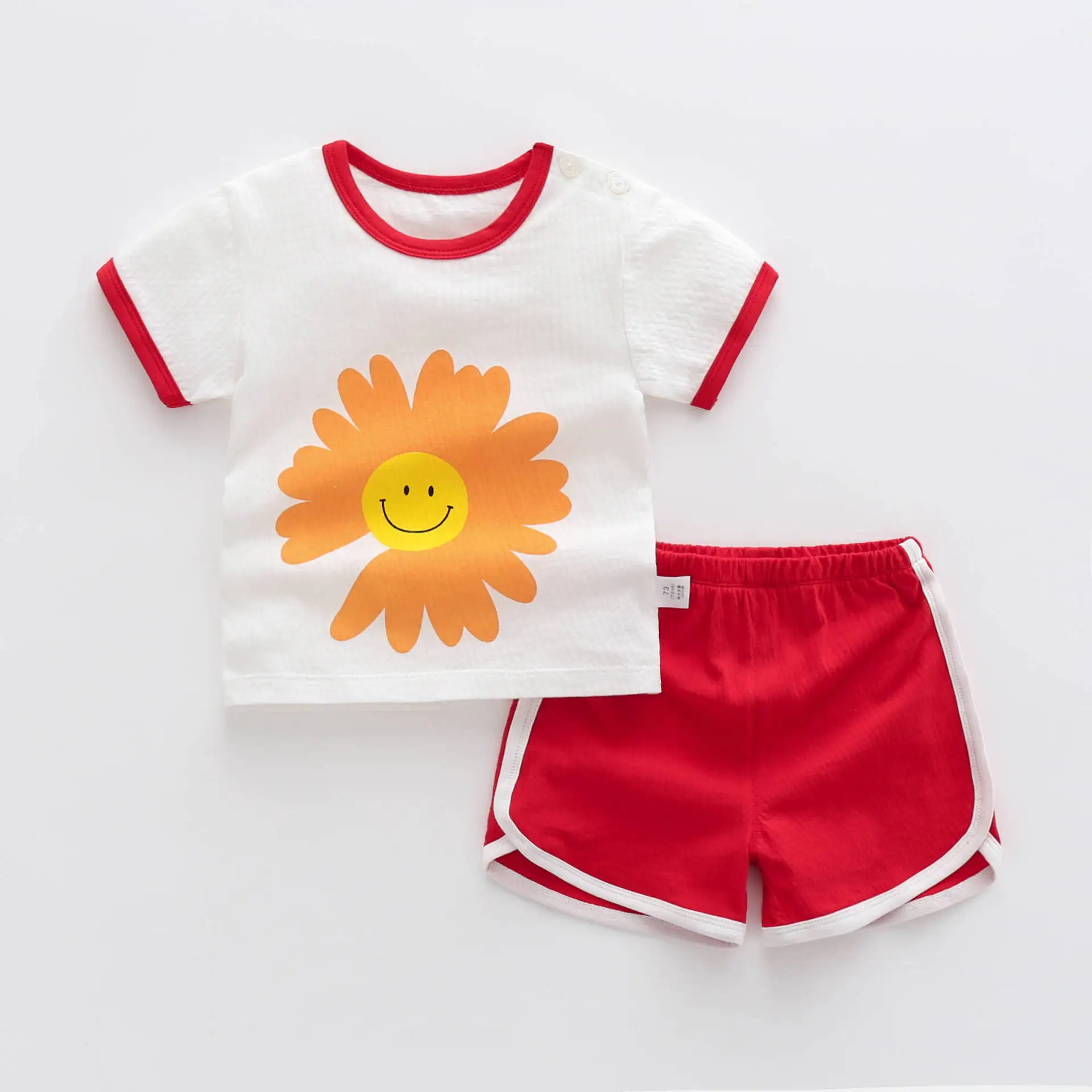 manufacturer 2022 Baby T-Shirt 2 Piece Wholesale Baby Short Sleeve Shorts Set