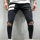 Jeans Mens Custom Men's Ripped Stretch Jeans With Small Feet Printed Jeans For Mens Plus Size Jeans