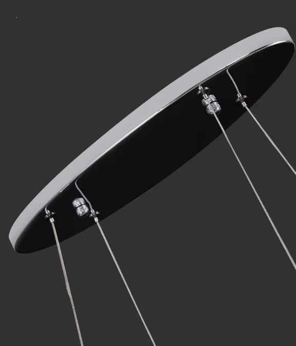 product modern high ceiling luxury three color adjustable height iron glass led chandelier with 360 beam angle eye caring switch control-3