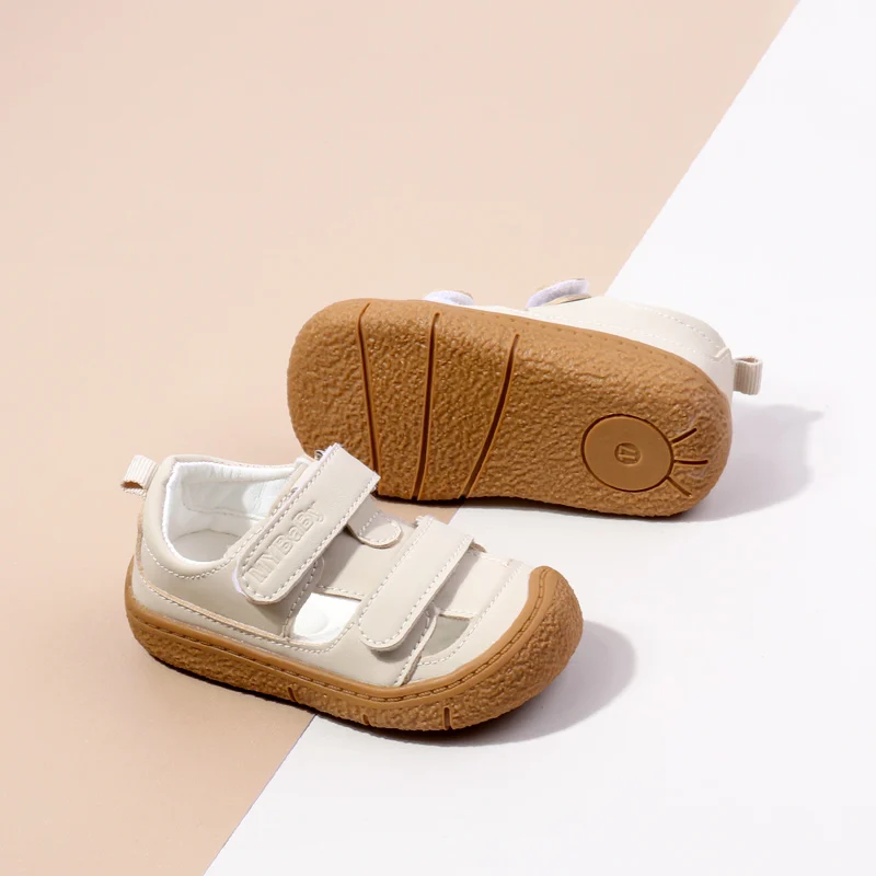 Hook&loop Summer Baby Girl Toddler Sandals Anti-Collision Toe Sound Baby Shoes When Walking supplier