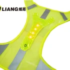 Sport Vest New LED Flash Outdoor Sport Safety PVC Shining Vest High Visibility Vest Mulit Function Riding Vest